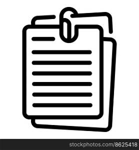 Settlement paper icon outline vector. Legal document. Contract policy. Settlement paper icon outline vector. Legal document