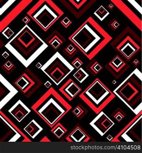 Seventies inspired abstract background in red and black