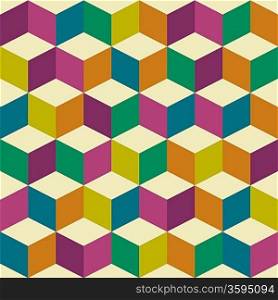 Seventies inspired jester background with seamless repeating tile background