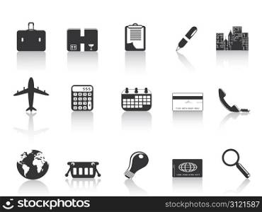several black business icons for web design