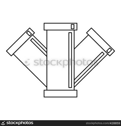 Sewage pipe icon. Outline illustration of sewage pipe vector icon for web. Sewage pipe icon, outline style