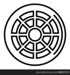 Sewer manhole icon outline vector. City road. Sewage drainage. Sewer manhole icon outline vector. City road