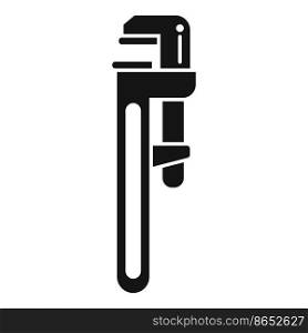 Sewerage key icon simple vector. Pipe sewer. Sewage tube. Sewerage key icon simple vector. Pipe sewer