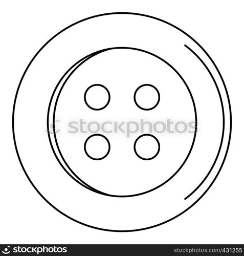 Sewing button icon. Outline illustration of sewing button vector icon for web. Sewing button icon, outline style