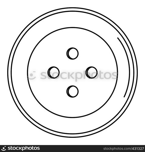 Sewing button icon. Outline illustration of sewing button vector icon for web. Sewing button icon, outline style