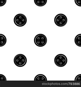 Sewing button pattern repeat seamless in black color for any design. Vector geometric illustration. Sewing button pattern seamless black