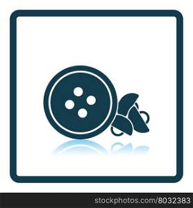Sewing buttons icon. Shadow reflection design. Vector illustration.
