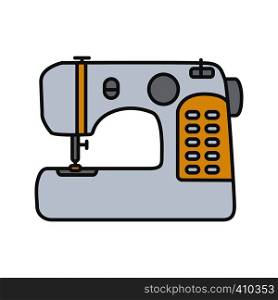 Sewing machine color icon. Isolated vector illustration. Sewing machine color icon