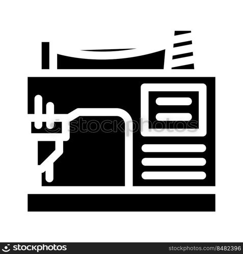 sewing machine glyph icon vector. sewing machine sign. isolated symbol illustration. sewing machine glyph icon vector illustration