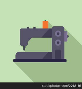 Sewing machine icon flat vector. Cloth cycle. Tailor dress. Sewing machine icon flat vector. Cloth cycle