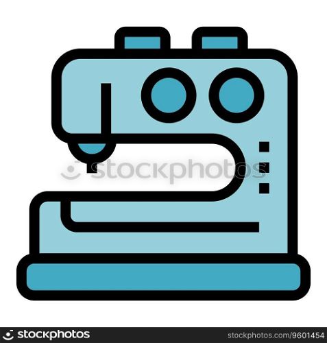 Sewing machine icon outline vector. Art craft. Hand children color flat. Sewing machine icon vector flat