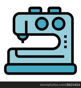 Sewing machine icon outline vector. Art craft. Hand children color flat. Sewing machine icon vector flat