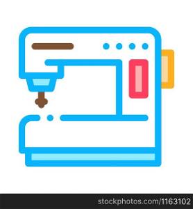 Sewing Machine Icon Vector. Outline Sewing Machine Sign. Isolated Contour Symbol Illustration. Sewing Machine Icon Vector Outline Illustration