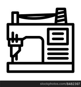 sewing machine line icon vector. sewing machine sign. isolated contour symbol black illustration. sewing machine line icon vector illustration