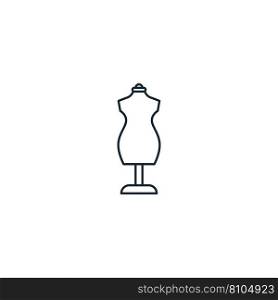 Sewing mannequin creative icon from handmade Vector Image
