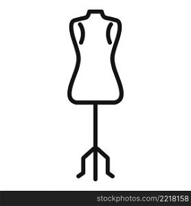Sewing mannequin icon outline vector. Repair machine. Needle work. Sewing mannequin icon outline vector. Repair machine