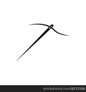 sewing needle icon logo vector design template