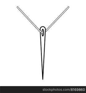 Sewing needle icon vector illustration design, symbol background