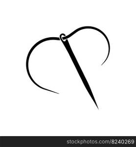 Sewing needle logo icon,illustration design template