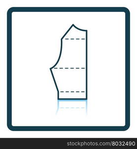 Sewing pattern icon. Shadow reflection design. Vector illustration.