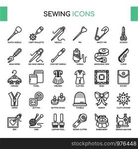 Sewing , Thin Line and Pixel Perfect Icons