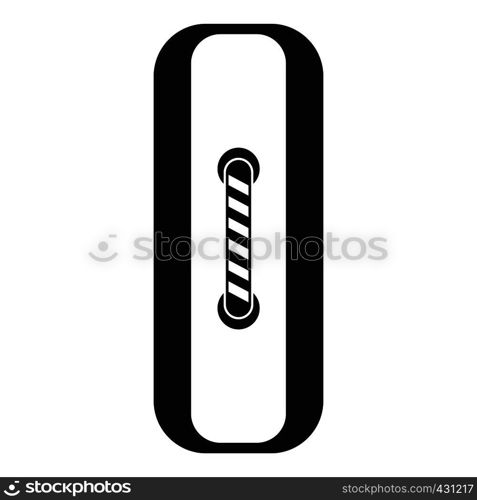 Sewn rectangular button icon. Simple illustration of sewn rectangular button vector icon for web. Sewn rectangular button icon, simple style