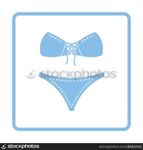 Sex bra and pants icon. Blue frame design. Vector illustration.