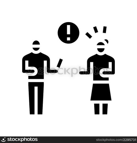 sex crime glyph icon vector. sex crime sign. isolated contour symbol black illustration. sex crime glyph icon vector illustration