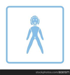 Sex dummy icon. Blue frame design. Vector illustration.