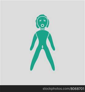 Sex dummy icon. Gray background with green. Vector illustration.