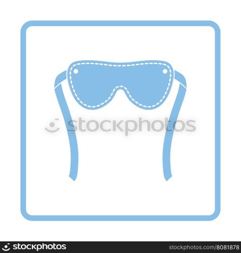 Sex eyes bandage icon. Blue frame design. Vector illustration.