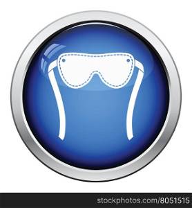 Sex eyes bandage icon. Glossy button design. Vector illustration.
