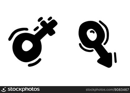 Sex symbol female and male sign black white.. Sex symbol female and male sign black white