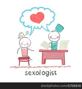 Sex therapist listens to patients who speak about love