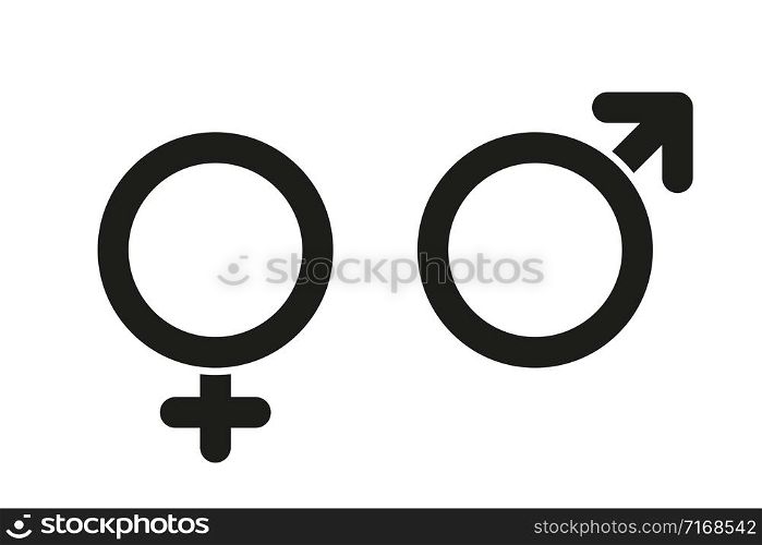 Sex vector icon isolated on white background. Female symbol. Male sex icon. Gender sign. EPS 10