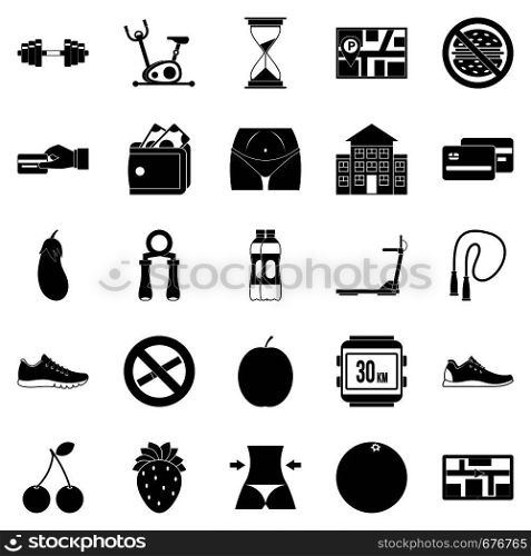 Sexual body icons set. Simple set of 25 sexual body vector icons for web isolated on white background. Sexual body icons set, simple style