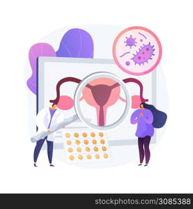 Sexually transmitted diseases abstract concept vector illustration. Safer sexual behavior, sexual infection treatment, insecure contact, venereal disease, infection symptoms abstract metaphor.. Sexually transmitted diseases abstract concept vector illustration.
