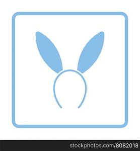 Sexy bunny ears icon. Blue frame design. Vector illustration.