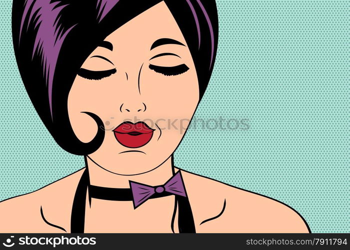 sexy horny woman in comic style, xxx vector illustration