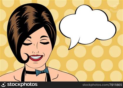 sexy horny woman in comic style, xxx vector illustration