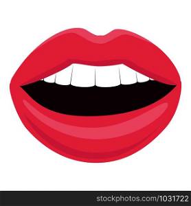 Sexy lips icon. Cartoon of sexy lips vector icon for web design isolated on white background. Sexy lips icon, cartoon style