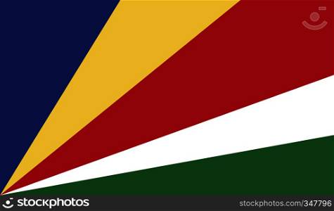 Seychelles flag image for any design in simple style. Seychelles flag image