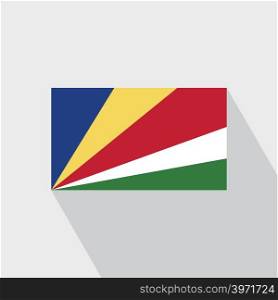 Seychelles flag Long Shadow design vector