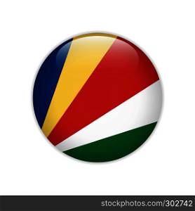 Seychelles flag on button