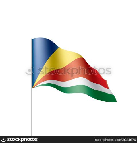 Seychelles flag, vector illustration. Seychelles flag, vector illustration on a white background