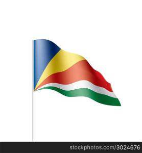 Seychelles flag, vector illustration. Seychelles flag, vector illustration on a white background