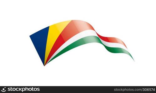 Seychelles national flag, vector illustration on a white background. Seychelles flag, vector illustration on a white background