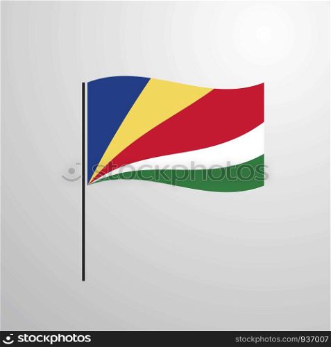 Seychelles waving Flag