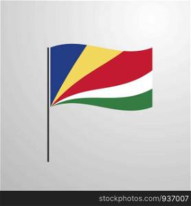 Seychelles waving Flag