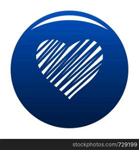 Shaded heart icon. Simple illustration of shaded heart vector icon for any design blue. Shaded heart icon vector blue